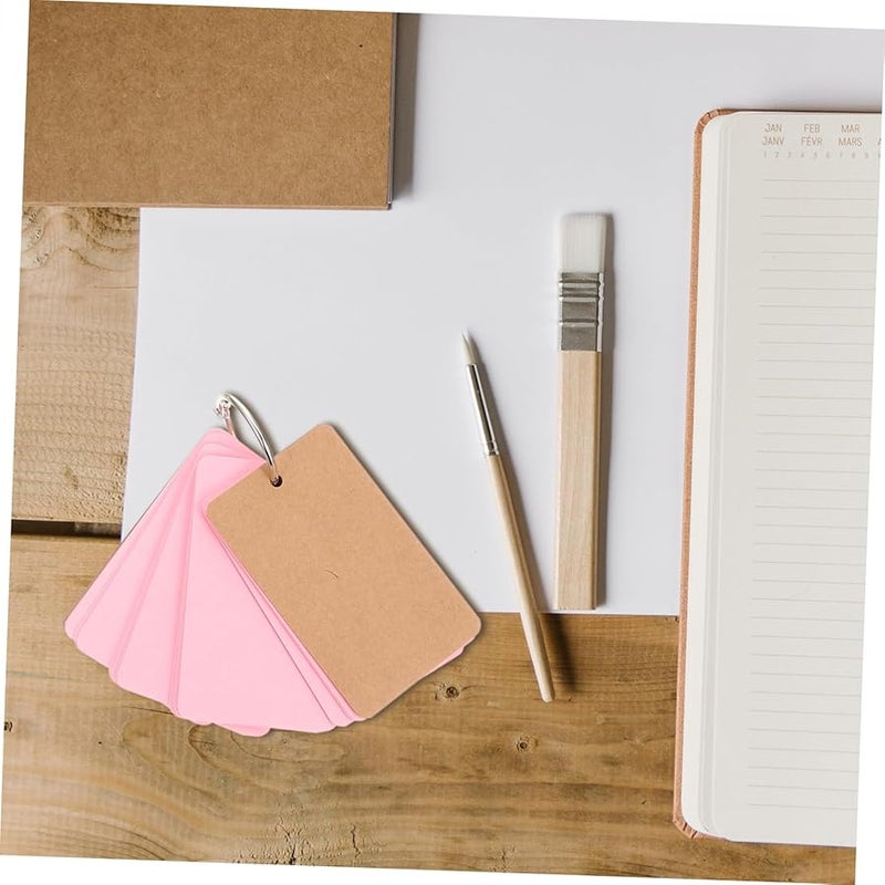 Blank DIY Flashcards with Rings for English Learning Study Notes Organization - Image 2